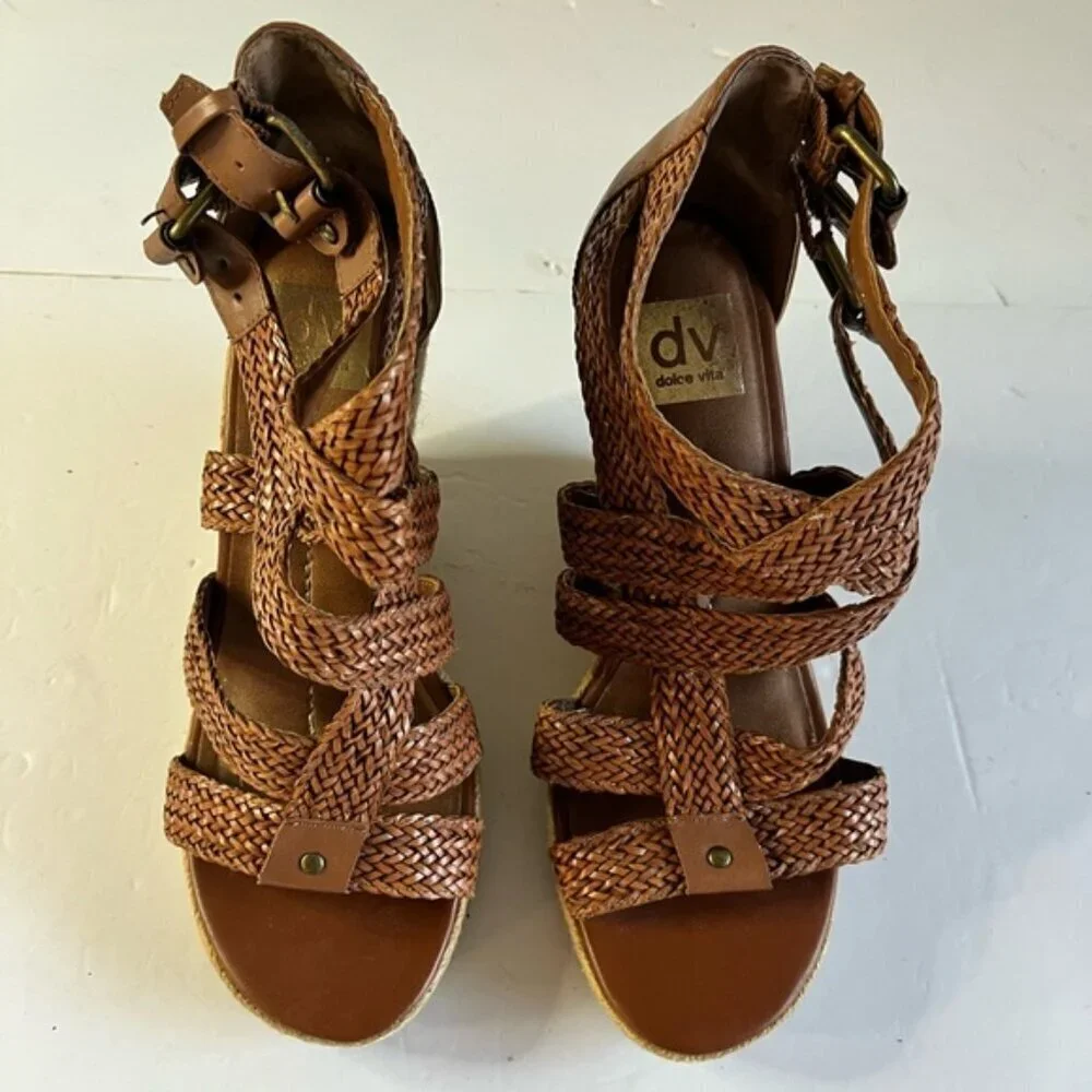 DV by Dolce Vita Women’s Braided Wedge Espadrille Sandals | Size 9.5